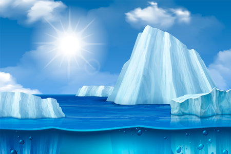 Iceberg Glacier Realisticのイラスト素材