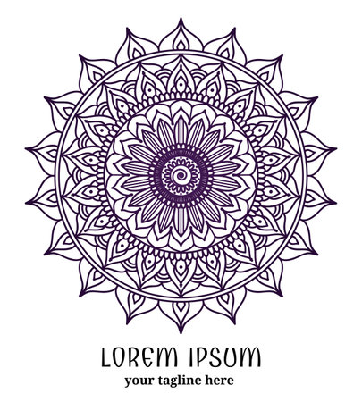 Ornamental round lace pattern. Ornate circle, flower mandala, vector illustrationのイラスト素材