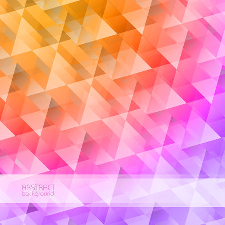 Grid mosaic abstract background with triangular crystal colorful shapes in geometric style vector illustrationのイラスト素材