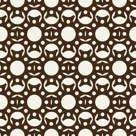 Vector seamless pattern with repeating objects. Monochrome minimalist graphic design. Vector Illustration, eps10, contains transparencies.のイラスト素材