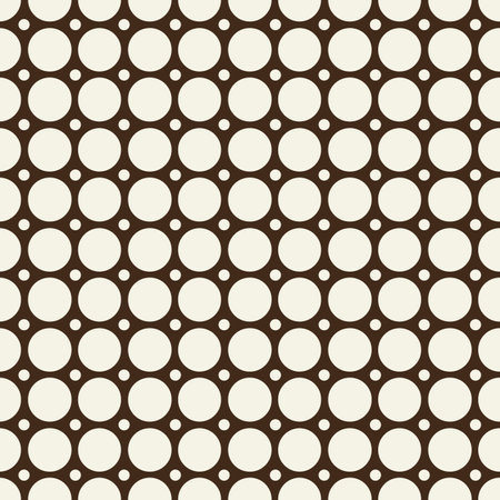 Minimal abstract seamless black and white pattern with repeatable mottled round shapes and spheres drawing on design background vector illustrationのイラスト素材