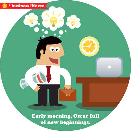 Business inspirations of new workday vector illustrationのイラスト素材