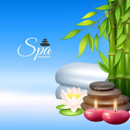 Spa concept with wellness and health therapy elements vector illustrationのイラスト素材