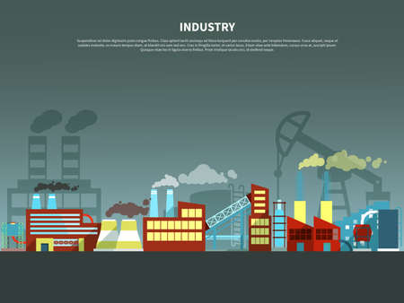 Industry concept with abstract isolated vector illustrationのイラスト素材
