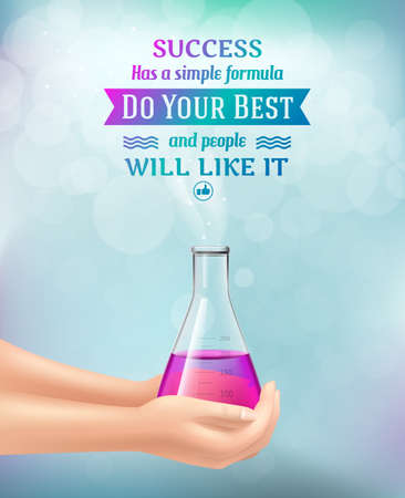 Success and people quotes with motivating words symbols  realistic vector illustrationのイラスト素材