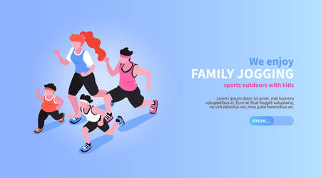 Isometric positive and negative parenting background with editable text description slider button and human characters vector illustrationのイラスト素材