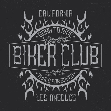 Vintage label design with lettering composition on dark background.のイラスト素材