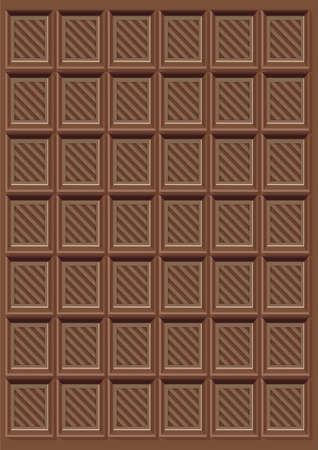 Brown delicious chocolate bar pattern with sweet product block of milk sort vector illustrationのイラスト素材