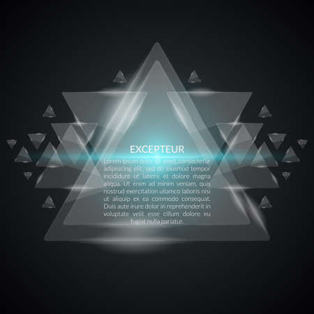 Abstract geometric background with triangles. Modern shape graphic,  pattern template, vector illustrationのイラスト素材