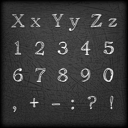 Sketched Hand drawn abc X-!-01. Vector illustration. EPS10 opacityのイラスト素材