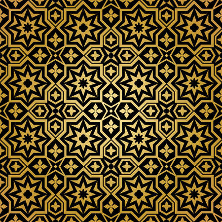 Muslim seamless pattern. Background ornament, islamic abstract design,  decoration ornamental, vector illustrationのイラスト素材
