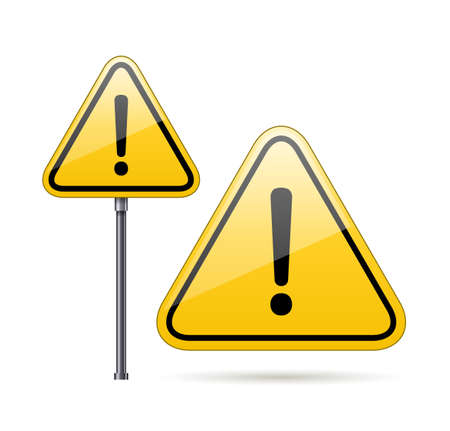 Vector Danger warning sign isolated on white background
