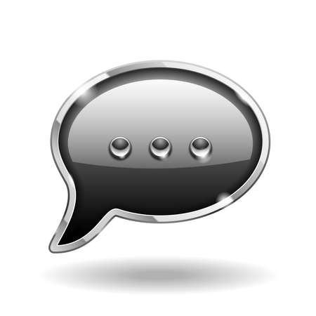 Bubble Talk Icon isolated on white. Vector Signのイラスト素材