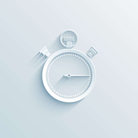 chronometer paper icon vector illustration on white with shadow business conceptのイラスト素材