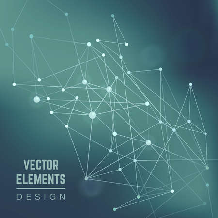 Molecule structure. Connection chemistry, science and research, technology illustration . Abstract vector backgroundのイラスト素材