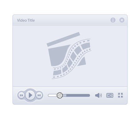 Video Player Skin isolated on white backgroundのイラスト素材