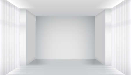 Empty room interior. Clear building, apartment white, architecture inside. Vector illustrationのイラスト素材