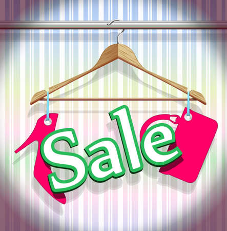 Sale Clothing Hangers in a beautiful vector. EPS10 opacityのイラスト素材
