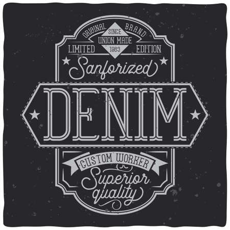Vintage label design with lettering composition on dark background. T-shirt design.のイラスト素材