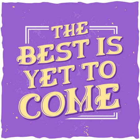 Vintage label design with lettering composition on dark background. T-shirt design.のイラスト素材