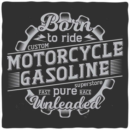 Vintage label design with lettering composition on dark background. T-shirt design.のイラスト素材