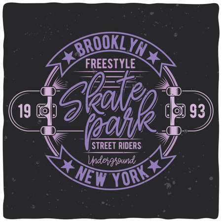 sample label design with decoration. Handcrafted font, good to use in any vintage style labels.のイラスト素材