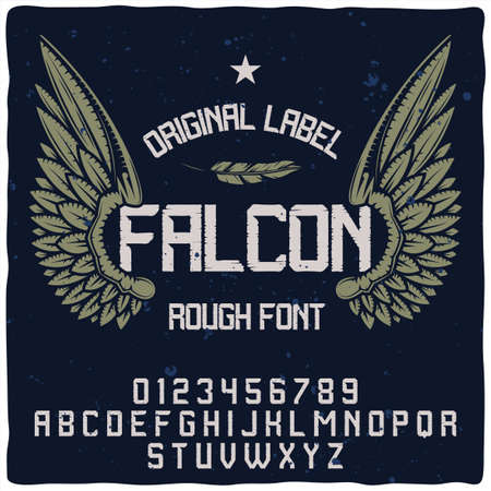 Vintage label typeface called " Falcon "のイラスト素材