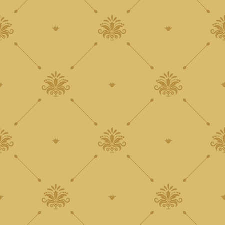 Aristocratic baroque wallpaper seamless. Victorian retro pattern background. Vector illustrationのイラスト素材