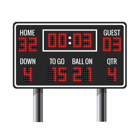 american football vector scoreboardのイラスト素材