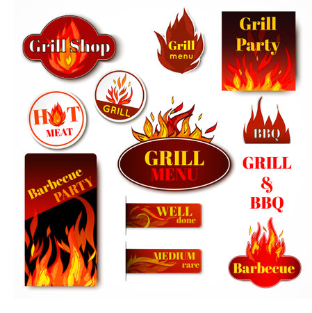 Hot price fire flame paper sale discount promotion labels badges and tags isolated vector illustrationのイラスト素材