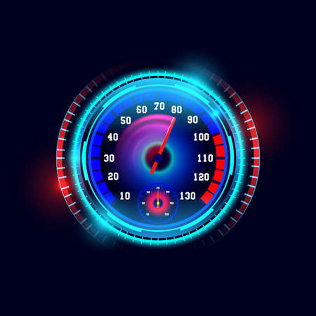 Racing vector background with car . Sport automobile luminescence speedometer illustrationのイラスト素材