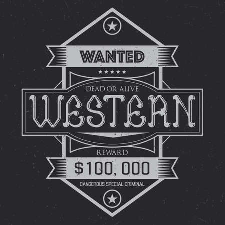 Vintage label design with lettering composition on dark background.のイラスト素材