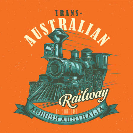 T-shirt label design with illustration of classic trainのイラスト素材
