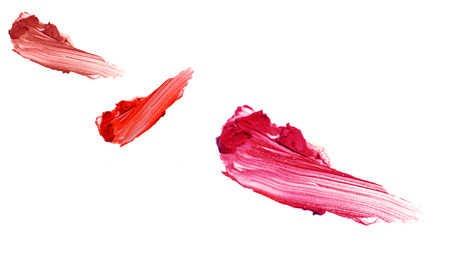 Collection of various Smears lipstick on white background Use for advertisingの写真素材