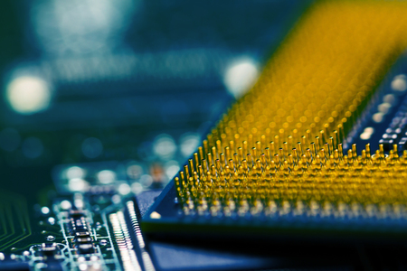 Electronic circuit board close up. Background can use the Internet, print advertising and designの写真素材