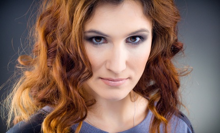 Beautiful young woman with fashion make-up