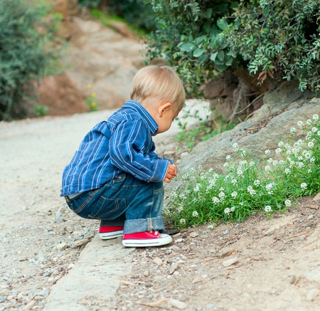 Boy in the garden