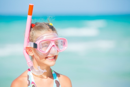 A cute girl with maskの写真素材