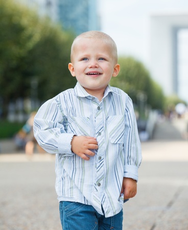 Portrait of the city boyの写真素材