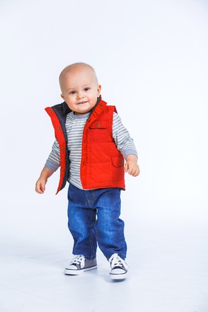 Cute funny little boy の写真素材