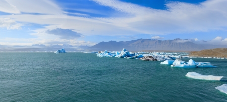 Jokulsarlon Glacier lagoon in Vatnajokull National Park, Iceland の写真素材