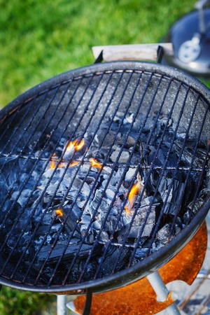 Grilling theme with barbecue stuff  Kettle barbecue grill の写真素材