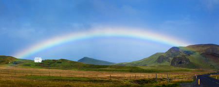 Rainbow  Iceland の写真素材