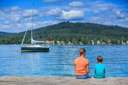 Kids at the lake