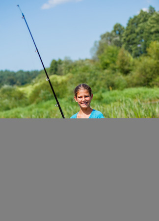 Fishing girlの写真素材