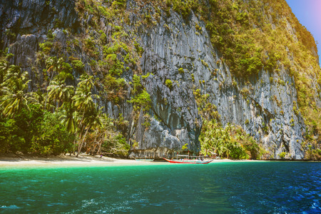 Tropical beach, El-Nido, Philippinesの写真素材