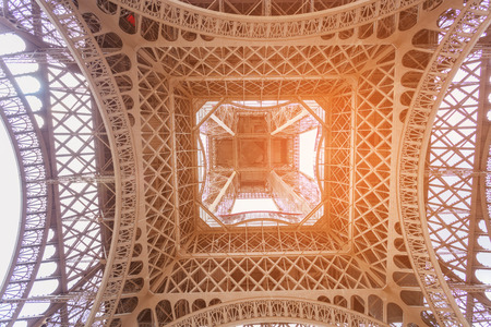 Gorgeous shot of Eiffel Tower with dramatic sky, Paris, France