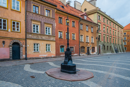 Street in Old Town of Warsaw, Polandの写真素材