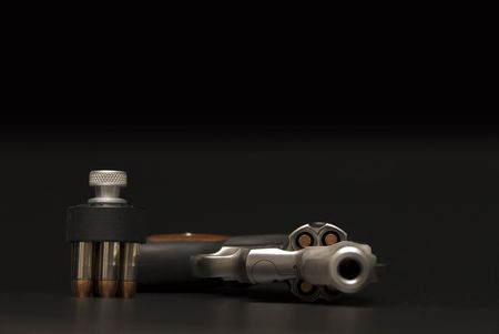 Stainless Steel .375 Magnum revolver.の写真素材