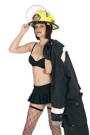 Sexy Female Firefighterの写真素材